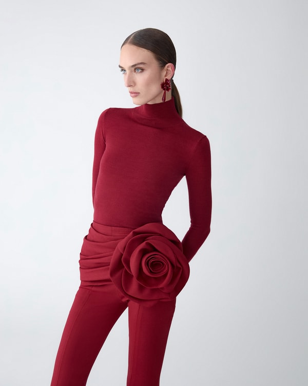 Merino-Silk Turtleneck Sweater