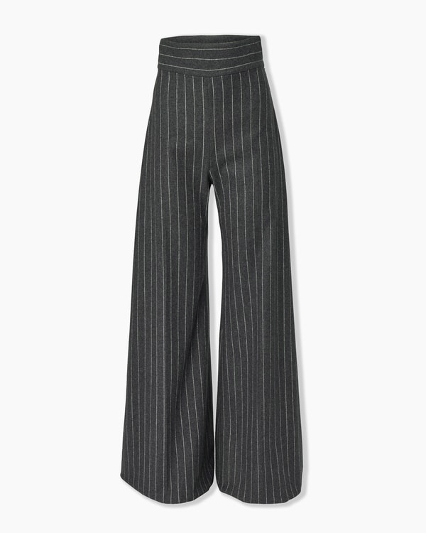 Wide-Leg Pinstripe Diane Pants